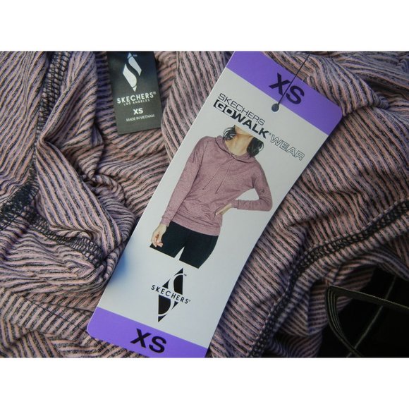 Skechers walk wear, light weight polyester blend, summer hoody, mauve XS nwt - Picture 4 of 5